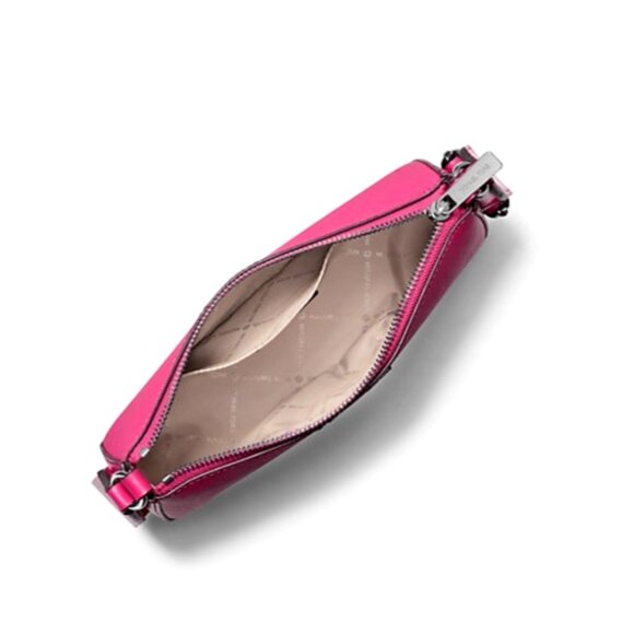 New Michael Kors Jet Set Travel Small Crossbody and Tech Attachment Dragon Fruit - Picture 3 of 4